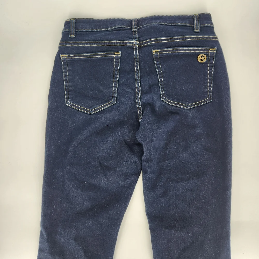 Michael Kors Izzy Cropped Skinny Dark Blue Jeans Size 6